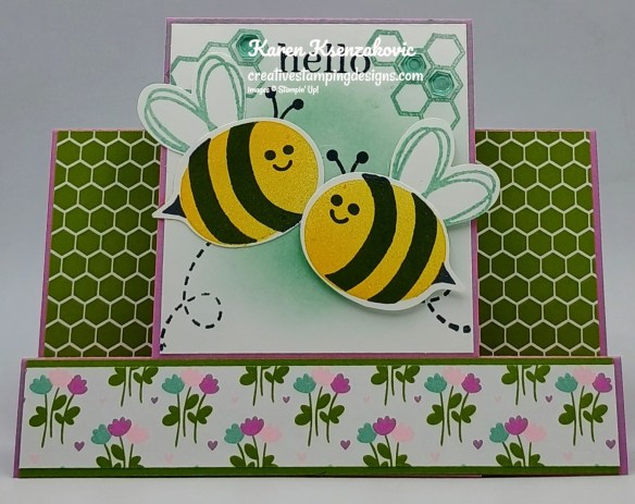 Stampin' Up! Bee My Valentine Fun Fold 3 creativestampingdesigns.com