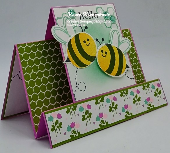 Stampin' Up! Bee My Valentine Fun Fold 2 creativestampingdesigns.com