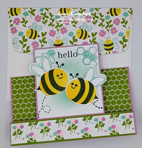 Stampin' Up! Bee My Valentine Fun Fold 7 creativestampingdesigns.com