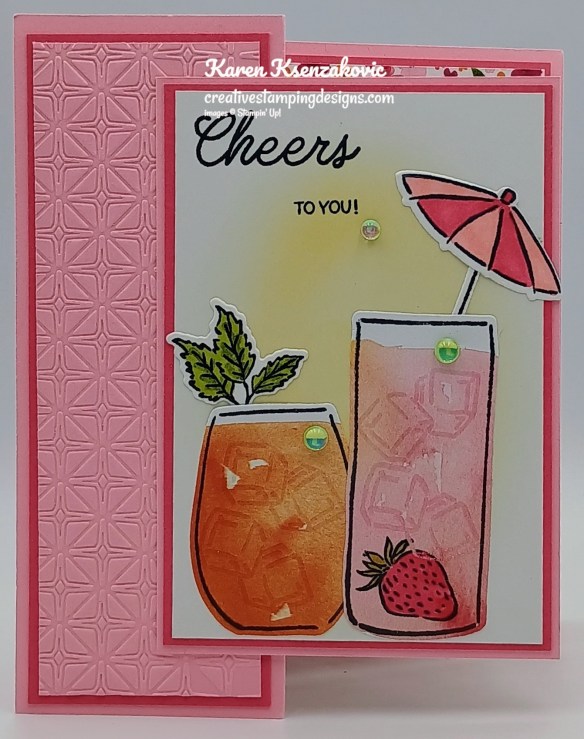 Stampin' Up! Cheers & Sips Fun Fold 1 creativestampingdesigns.com