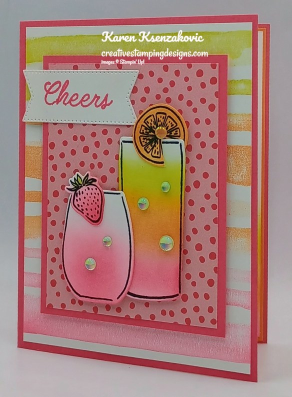 Stampin' Up! Cheers & Sips with Painted Stripes 3 creativestampingdesigns.com