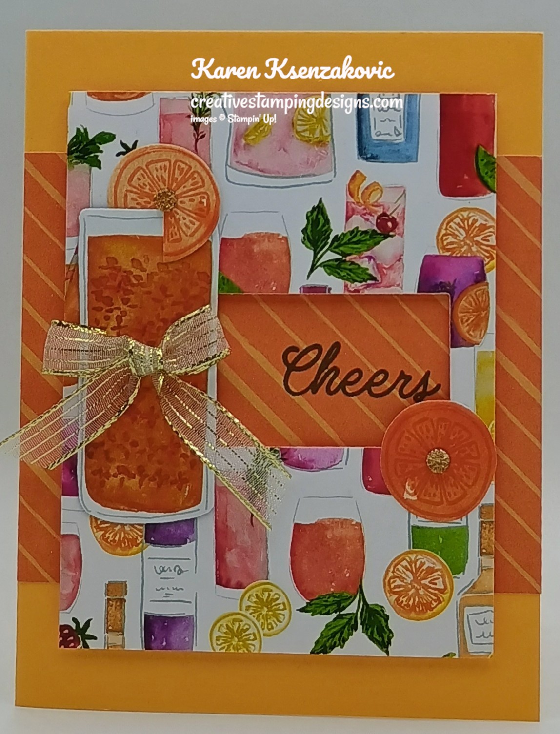 Stampin' Up! Cheers & Sips Orange | Creative Stamping Designs