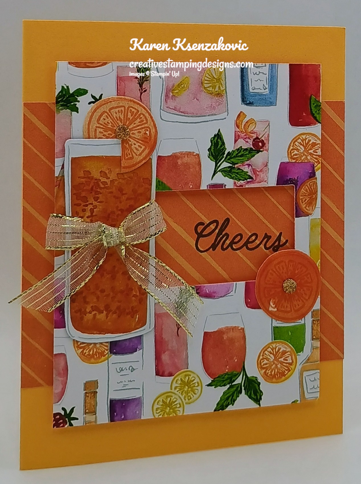 Stampin' Up! Cheers & Sips Orange | Creative Stamping Designs