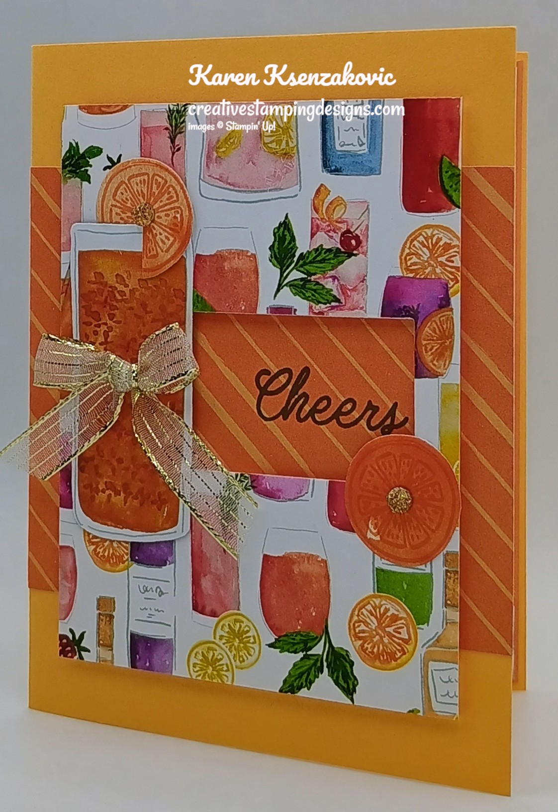 Stampin' Up! Cheers & Sips Orange | Creative Stamping Designs