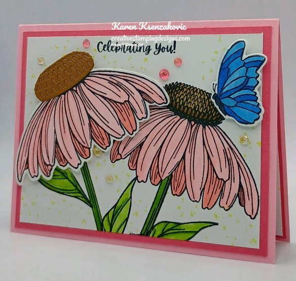 Stampin' Up! Coneflower Celebrations in Pink 4 creativestampingdesigns.com