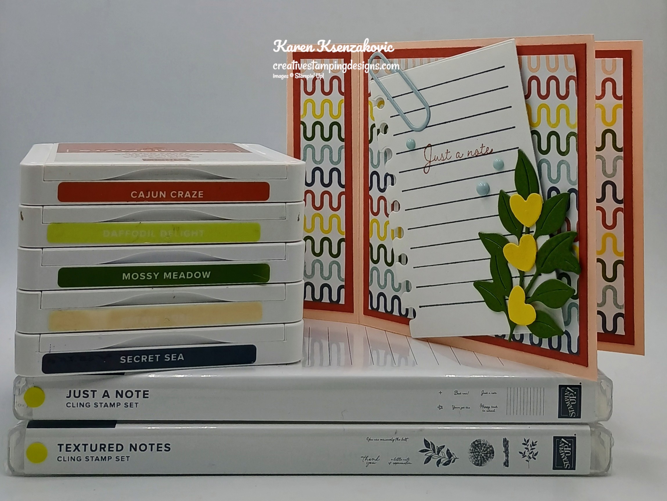 Stampin' Up! Just A Note for Fun Fold Friday | Creative Stamping