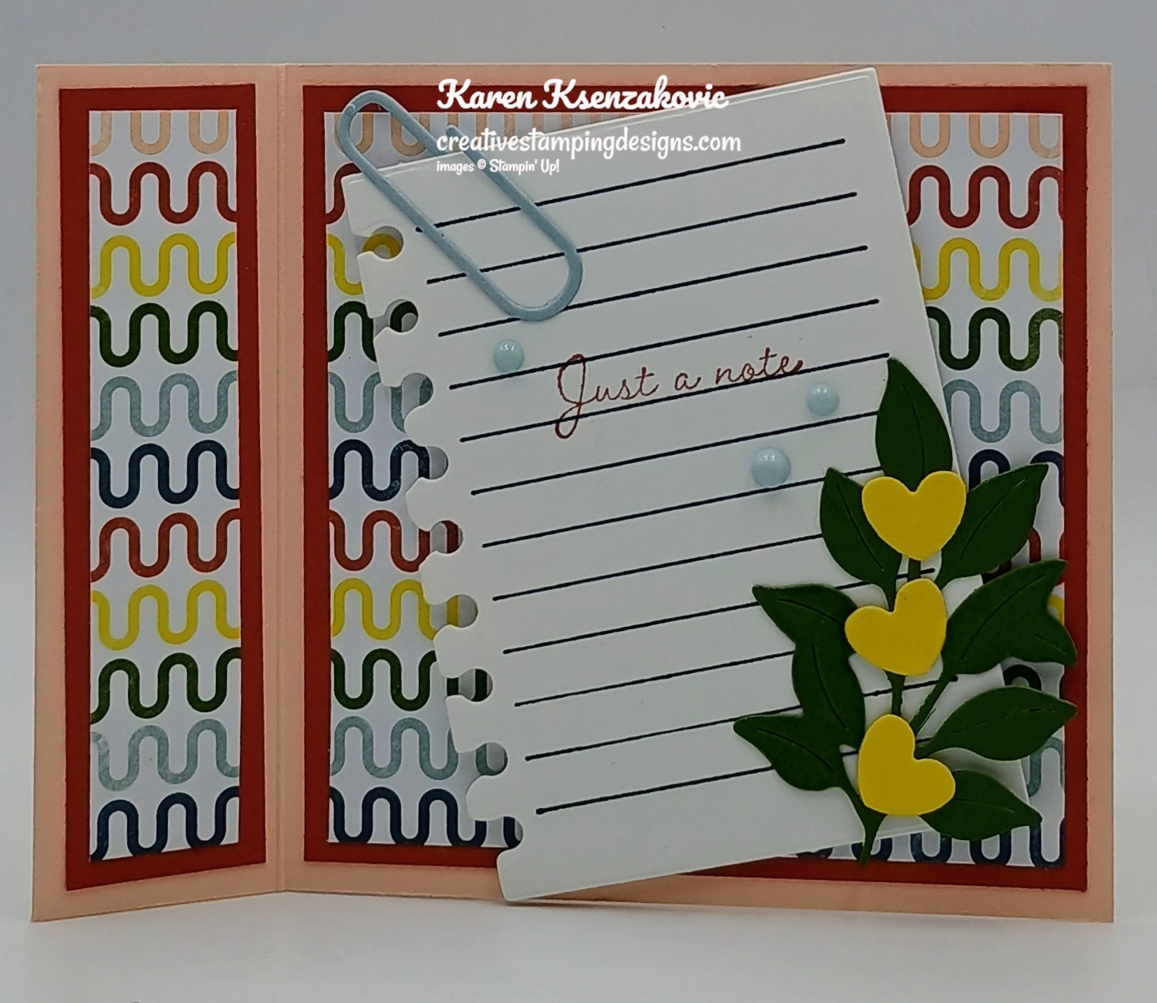 Stampin' Up! Just A Note for Fun Fold Friday | Creative Stamping