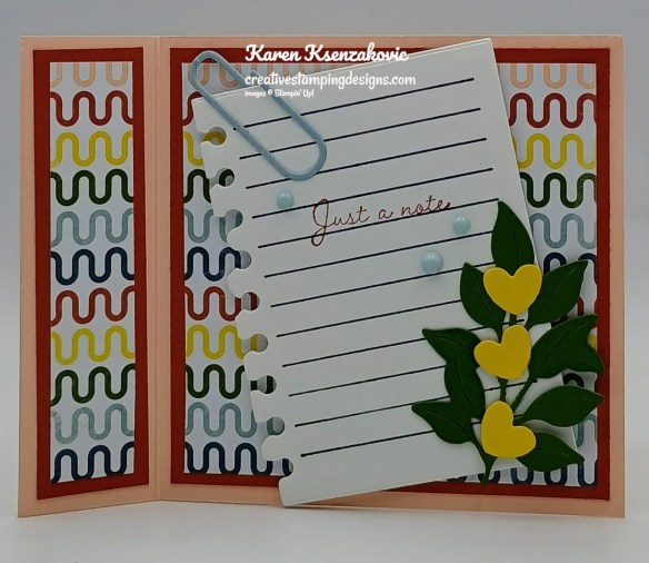 Stampin' Up! Just A Note Book Fold 2 creativestampingdesigns.com