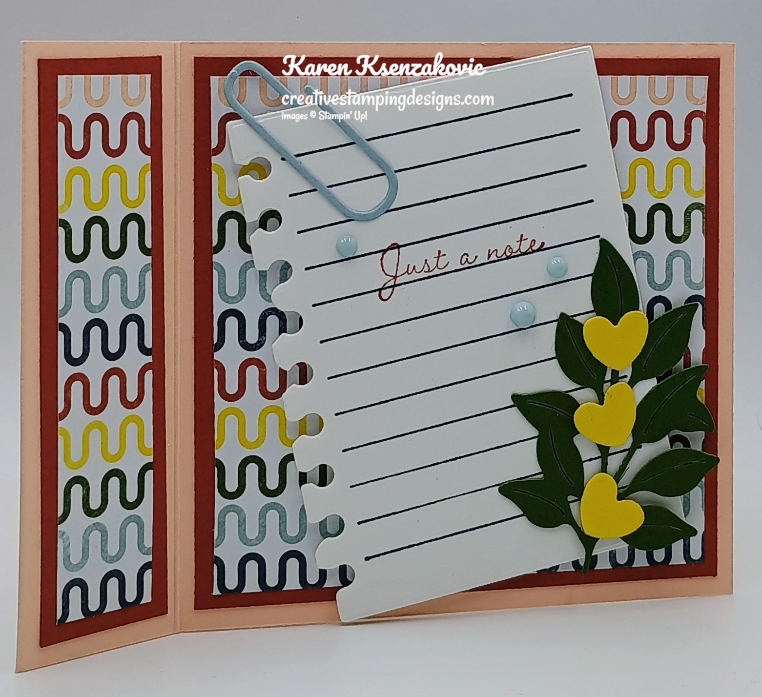 Stampin' Up! Just A Note for Fun Fold Friday | Creative Stamping