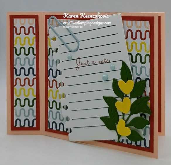 Stampin' Up! Just A Note Book Fold 4 creativestampingdesigns.com