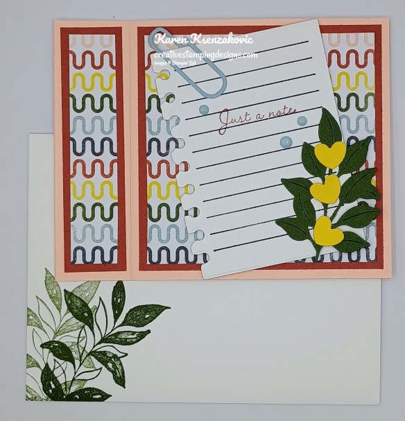 Stampin' Up! Just A Note Book Fold 6 creativestampingdesigns.com