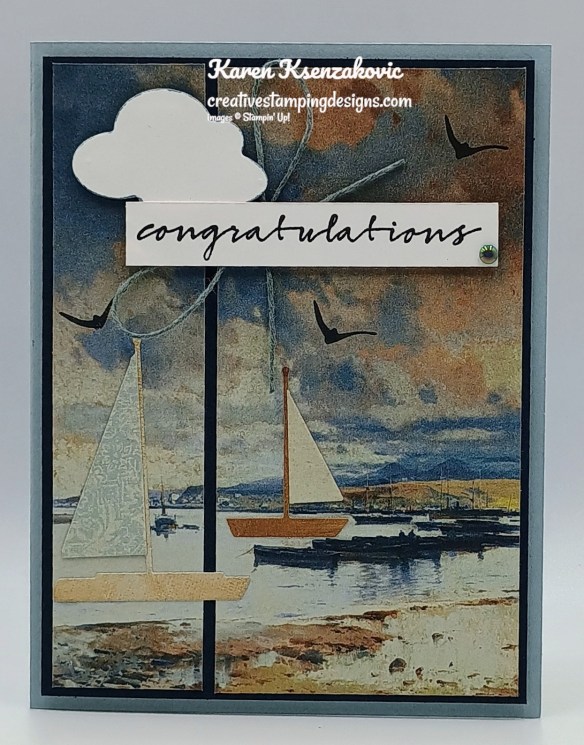 Stampin' Up! Sunrise Sailing Congratulations 2 creativestampingdesigns.com