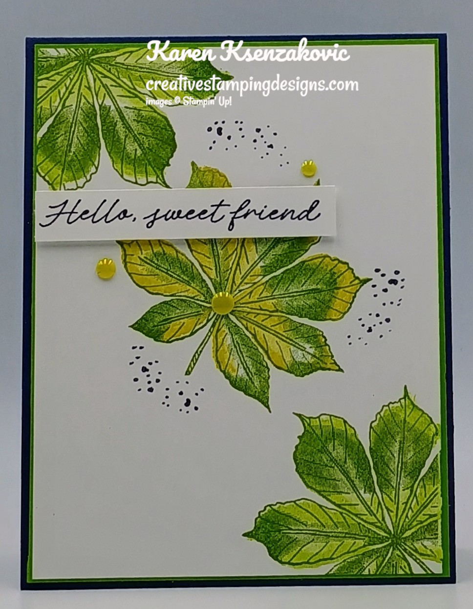 Stampin' Up! Artistic Leaves CAS | Creative Stamping Designs