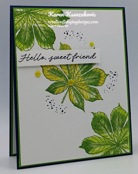 Stampin' Up! Artistic Leaves CAS 4 creativestampingdesigns.com