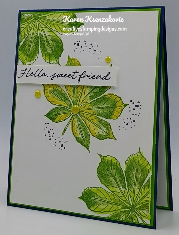 Stampin' Up! Artistic Leaves CAS 3 creativestampingdesigns.com