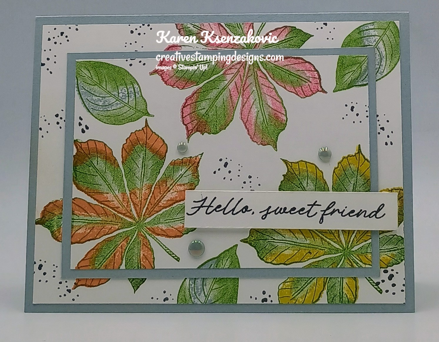 Stampin' Up! Artistic Leaves for The Happy Inkin' Thursday Blog