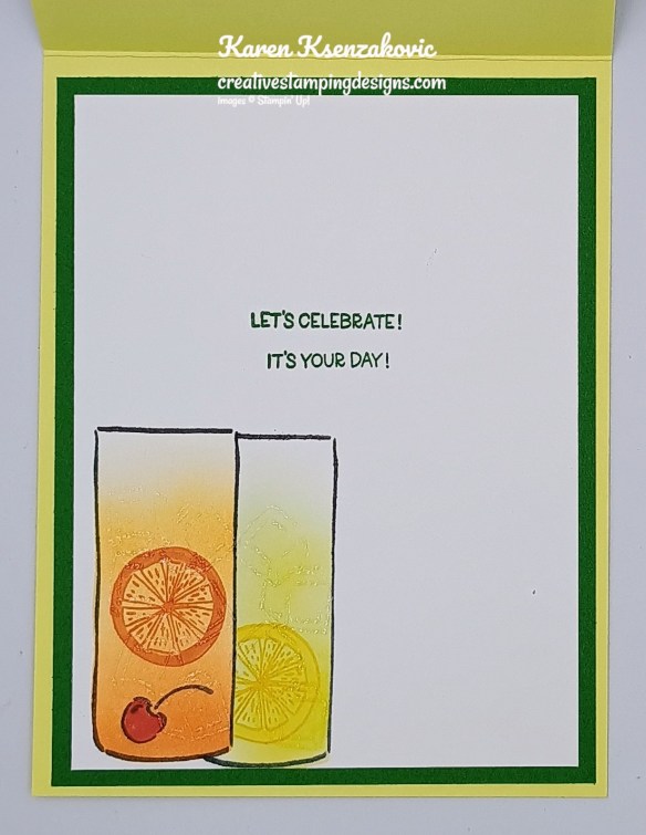 Stampin' Up! Cheers & Sips Double Easel Fold 5 creativestampingdesigns.com