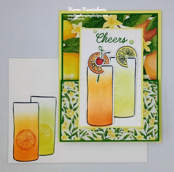 Stampin' Up! Cheers & Sips Double Easel Fold 6 creativestampingdesigns.com