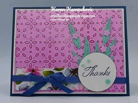 Stampin' Up! Impressions Abloom Thanks 2 creativestampingdesigns.com