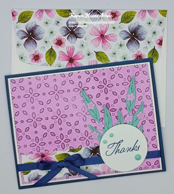 Stampin' Up! Impressions Abloom Thanks 7 creativestampingdesigns.com