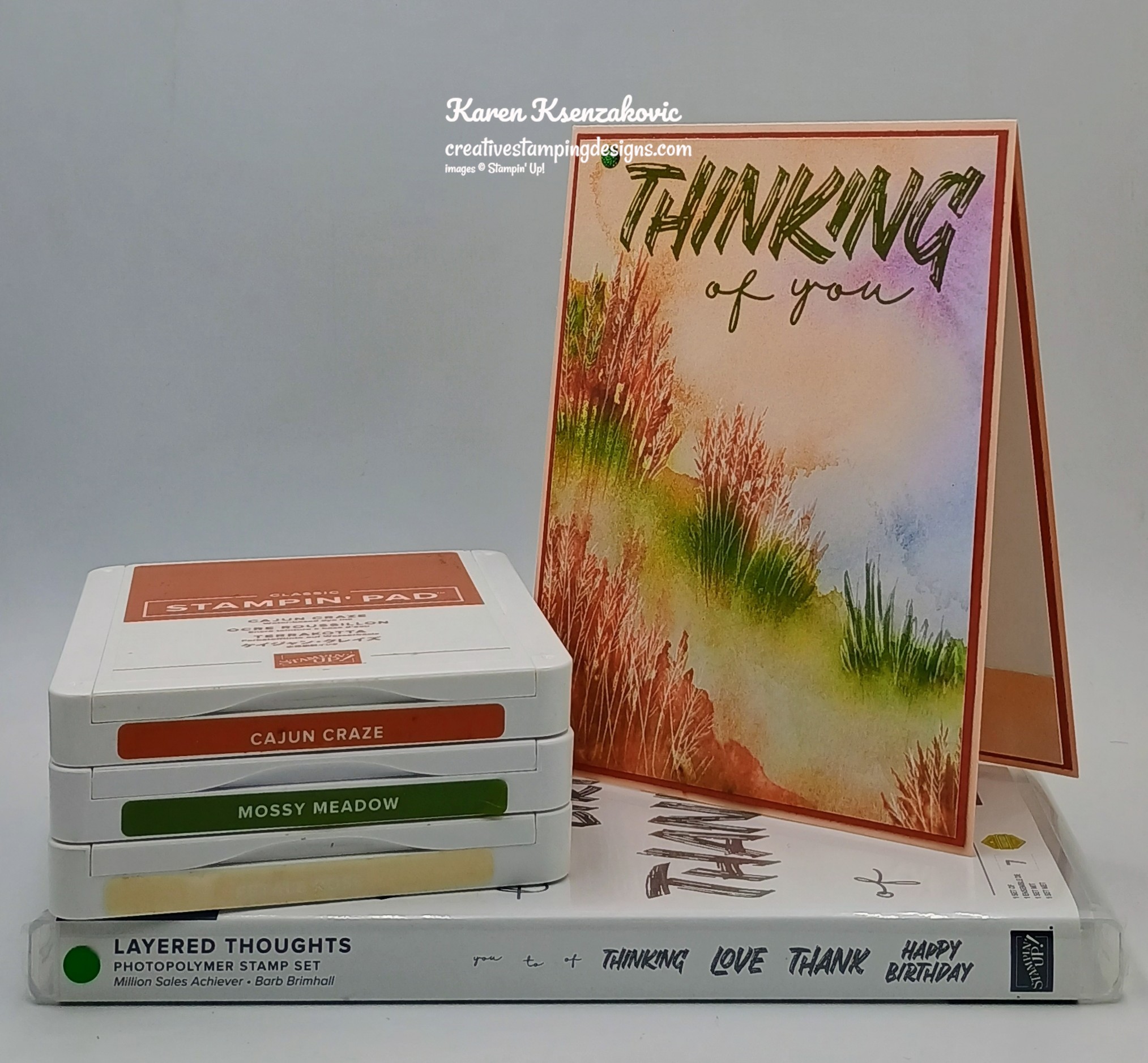 Stampin' Up! Layered Thoughts CAS | Creative Stamping Designs