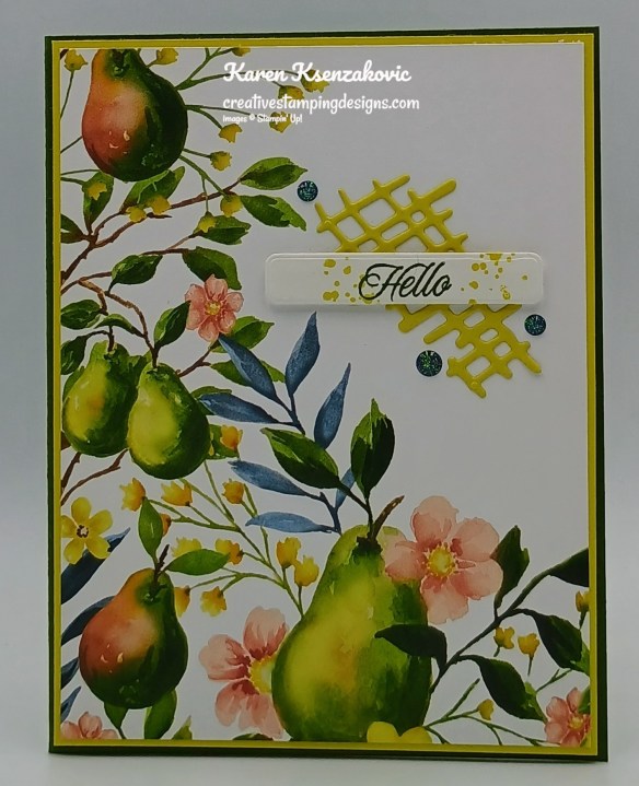 Stampin' Up! Perfectly Pears CAS 2 creativestampingdesigns.com