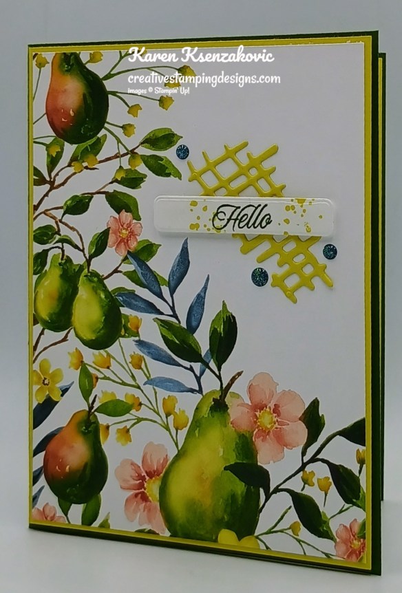 Stampin' Up! Perfectly Pears CAS 4 creativestampingdesigns.com