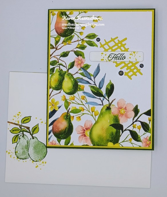 Stampin' Up! Perfectly Pears CAS 6 creativestampingdesigns.com