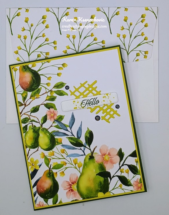 Stampin' Up! Perfectly Pears CAS 7 creativestampingdesigns.com