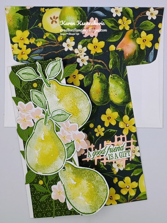 Stampin' Up! Perfectly Pears Fun Fold 7 creativestampingdesigns.com