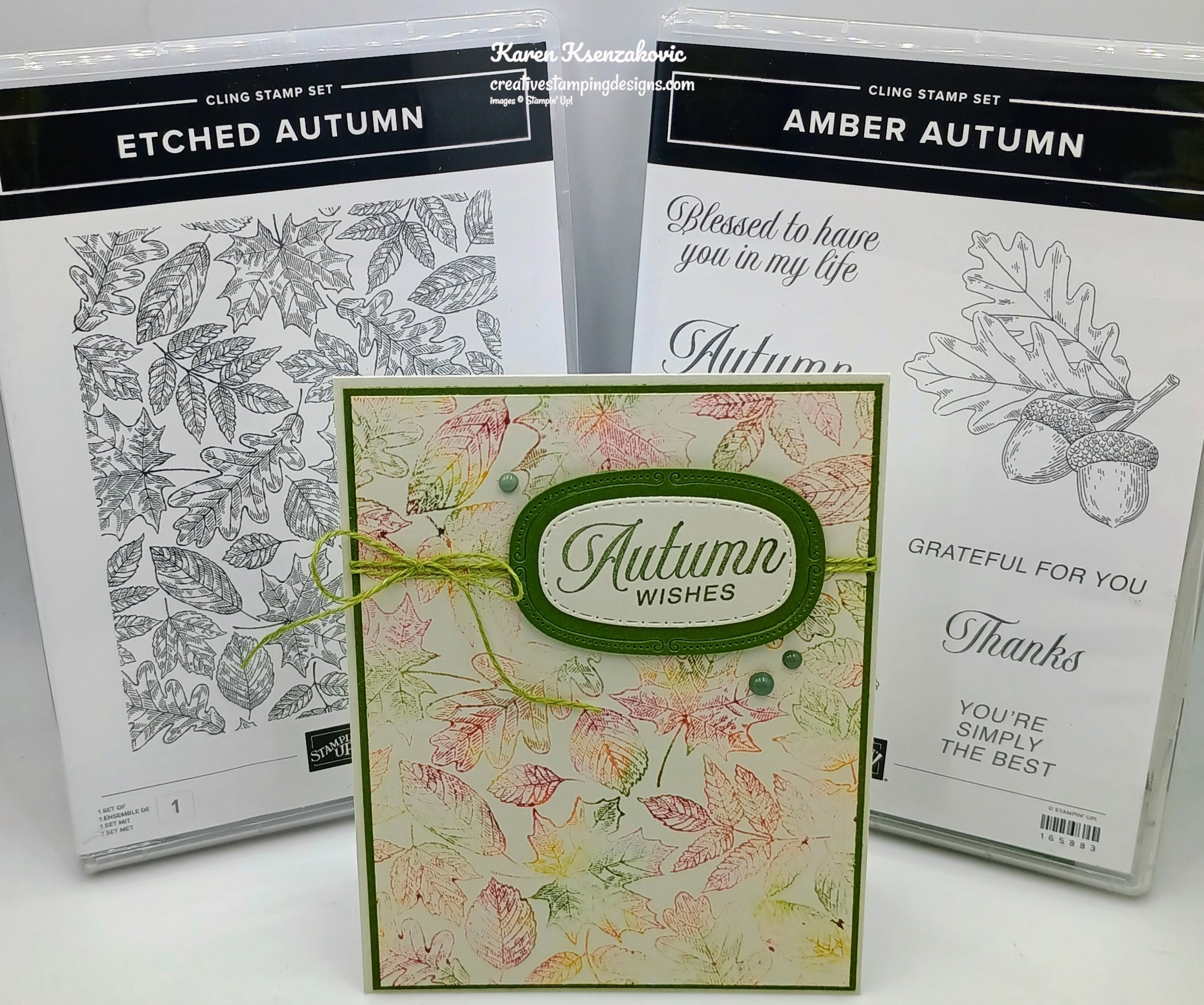 Stampin' Up! Etched Autumn CAS | Creative Stamping Designs