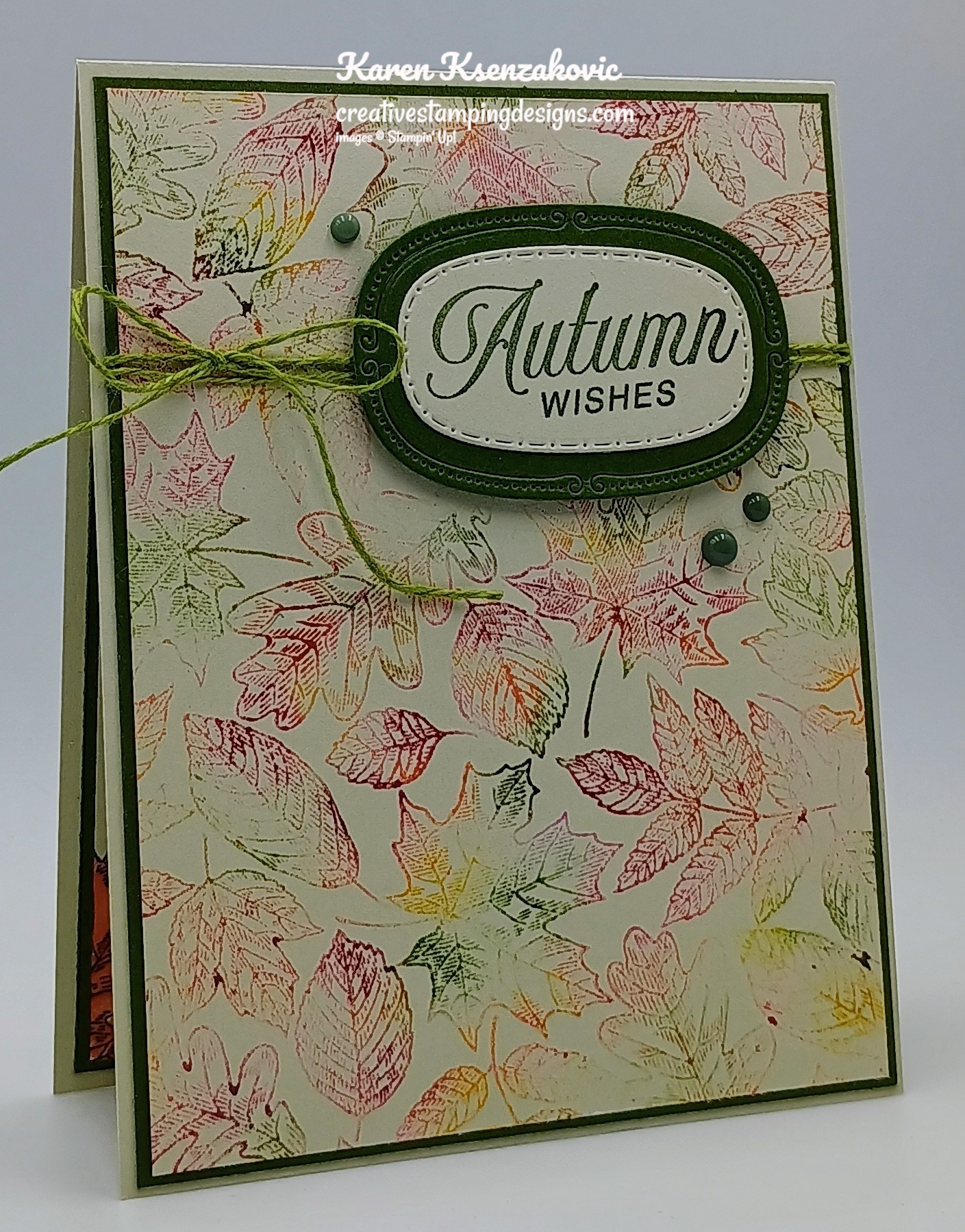 Stampin' Up! Etched Autumn CAS | Creative Stamping Designs