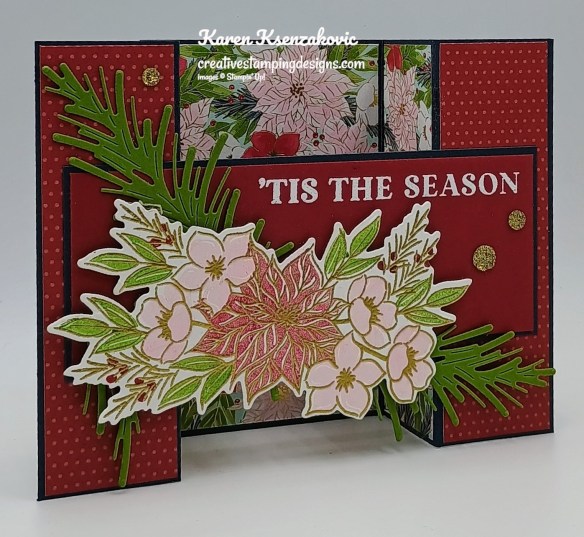 Stampin' Up! Christmas Greenery Fun Fold 4 creativestampingdesigns.com