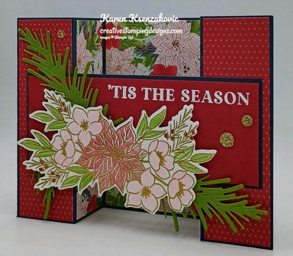 Stampin' Up! Christmas Greenery Fun Fold 3 creativestampingdesigns.com