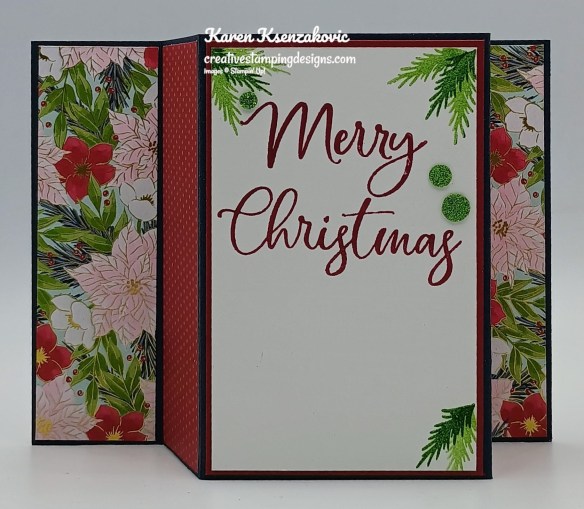 Stampin' Up! Christmas Greenery Fun Fold 5 creativestampingdesigns.com