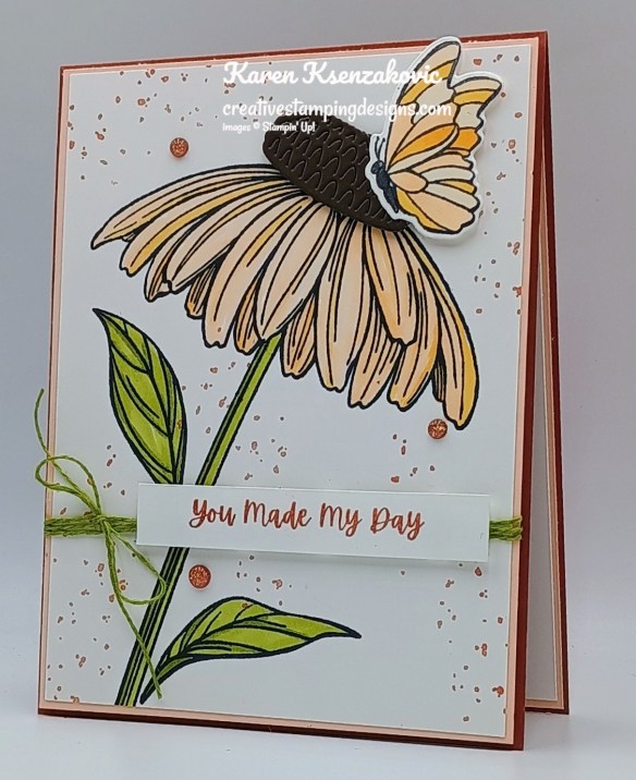 Stampin' Up! Coneflower Celebrations Thank You 4 creativestampingdesigns.com