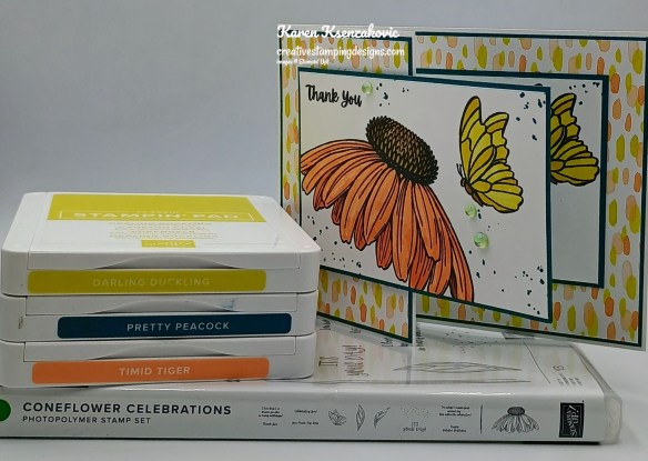 Stampin' Up! Coneflower Celebrations Fun Fold 1 creativestampingdesigns.com