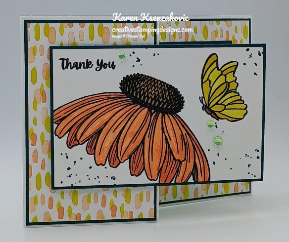 Stampin' Up! Coneflower Celebrations Fun Fold 3 creativestampingdesigns.com