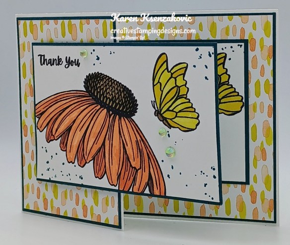 Stampin' Up! Coneflower Celebrations Fun Fold 4 creativestampingdesigns.com