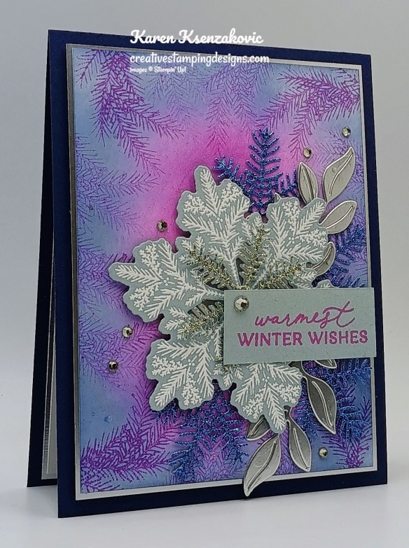 Stampin' Up! Delicate Pines In Night of Navy 3 creativestampingdesigns.com