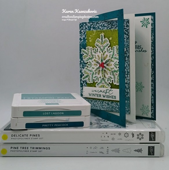 Stampin' Up! Delicate Pines Interlocking Z Fold 1 creativestampingdesigns.com