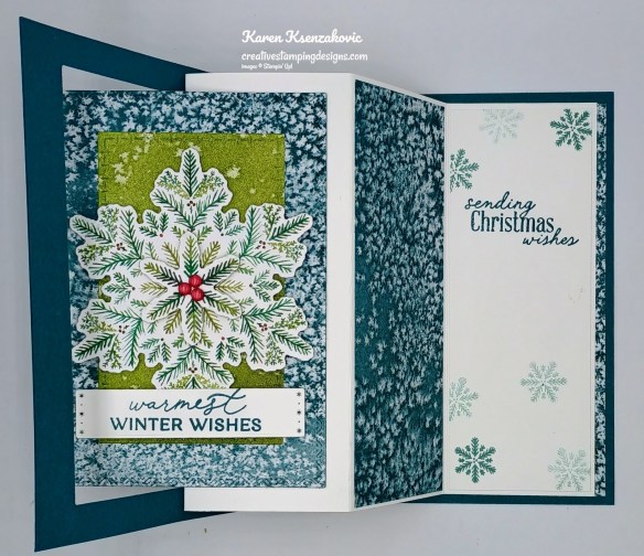 Stampin' Up! Delicate Pines Interlocking Z Fold 6 creativestampingdesigns.com