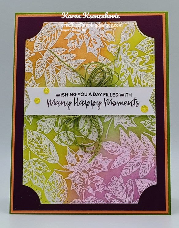 Stampin' Up! Etched Autumn Embossed 2 creativestampingdesigns.com