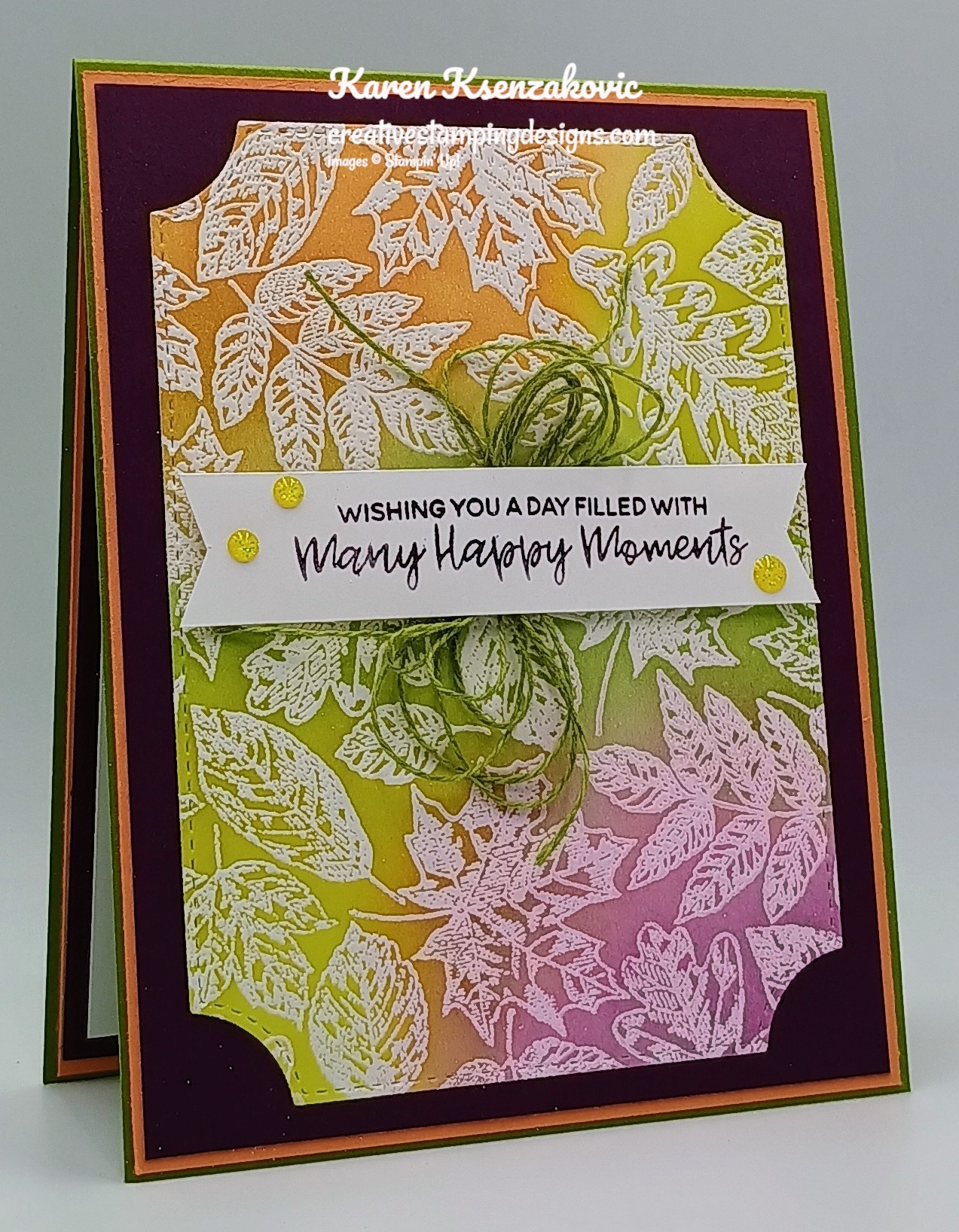Stampin' Up! Etched Autumn Embossed | Creative Stamping Designs