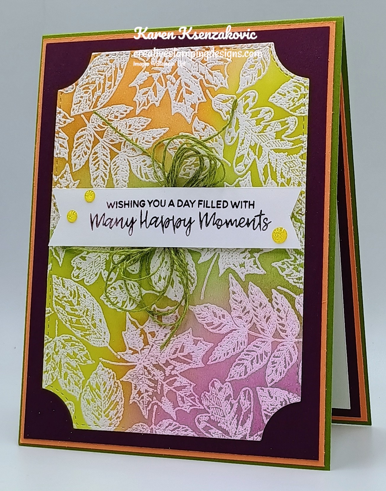 Stampin' Up! Etched Autumn Embossed | Creative Stamping Designs