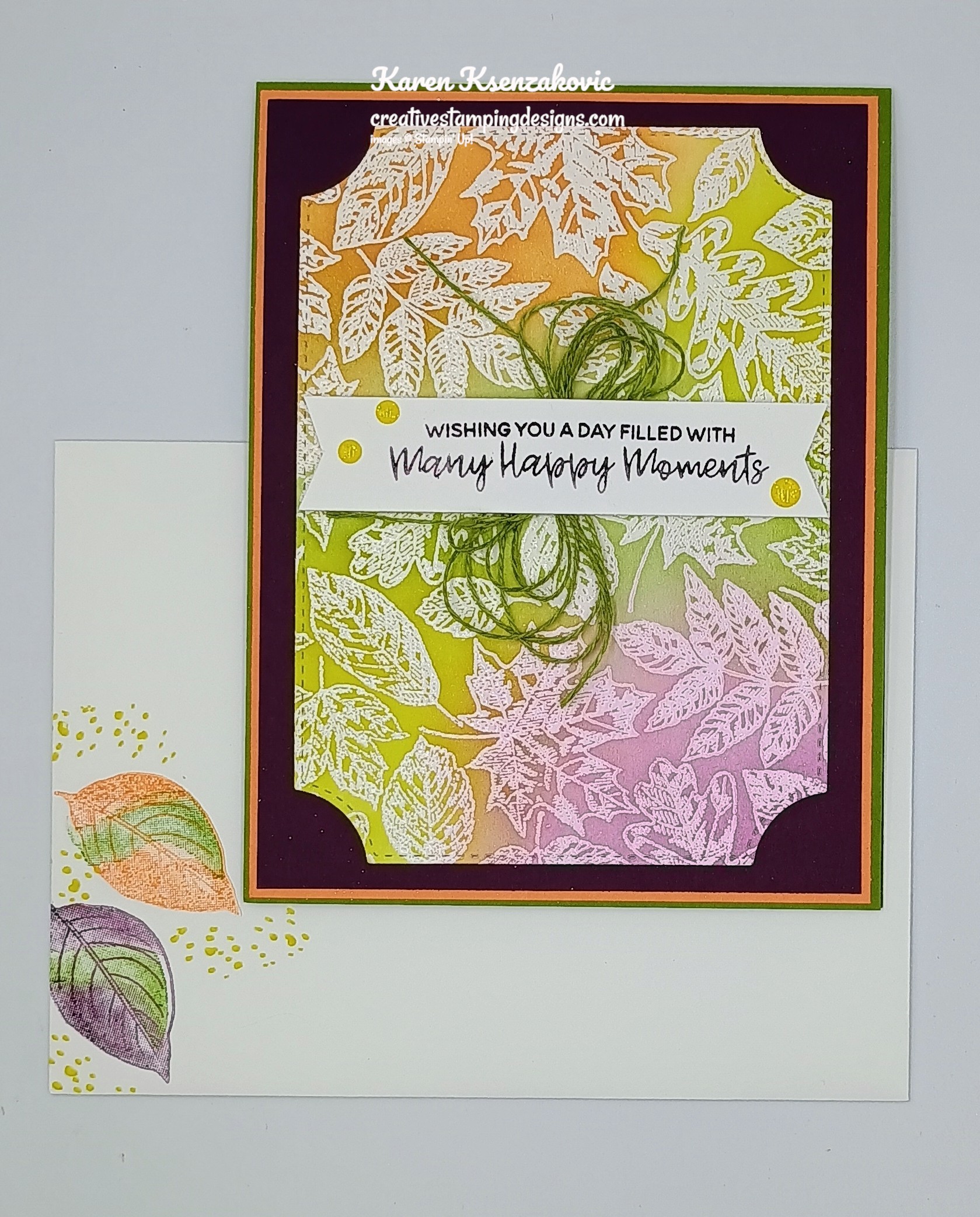 Stampin' Up! Etched Autumn Embossed | Creative Stamping Designs