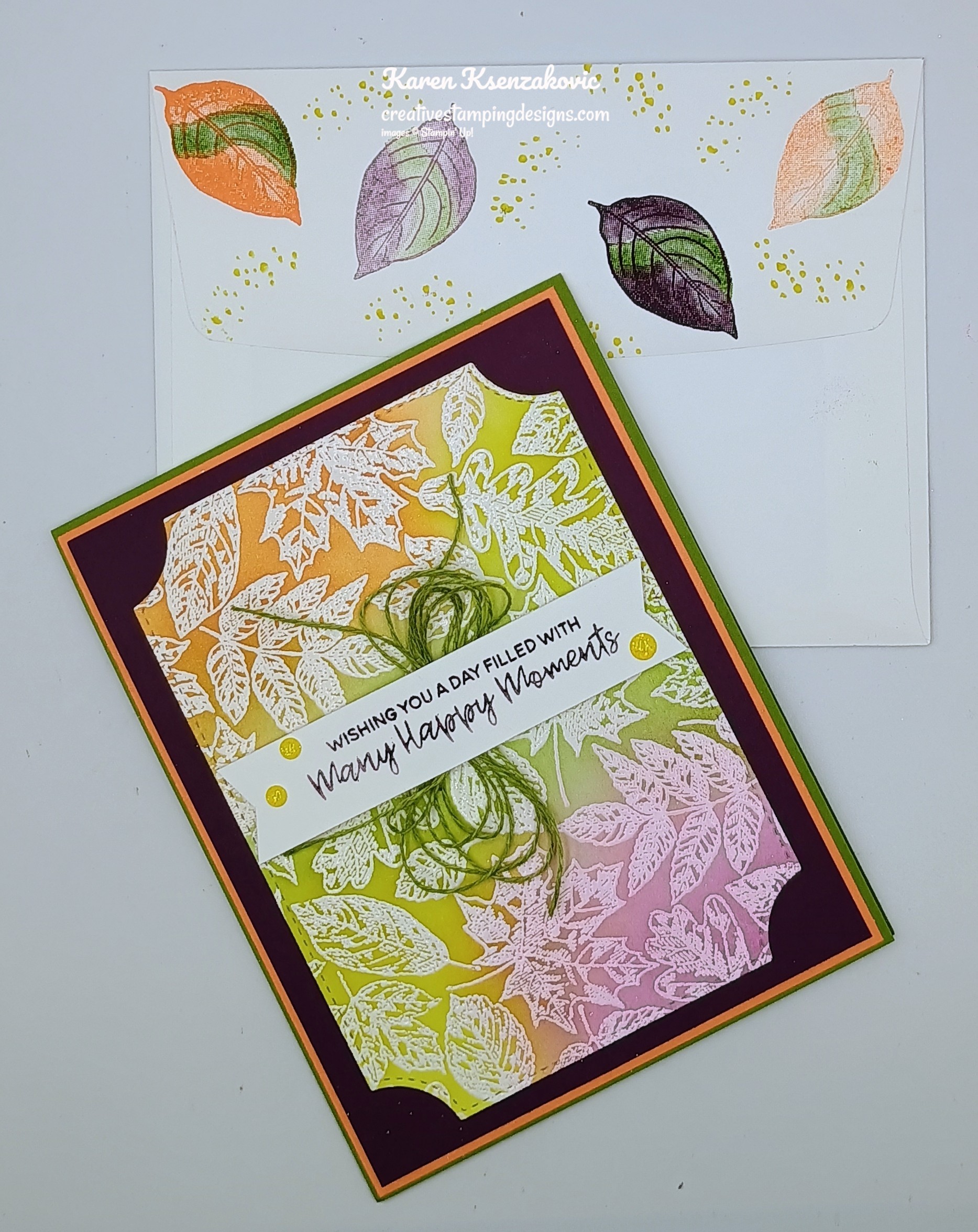 Stampin' Up! Etched Autumn Embossed | Creative Stamping Designs