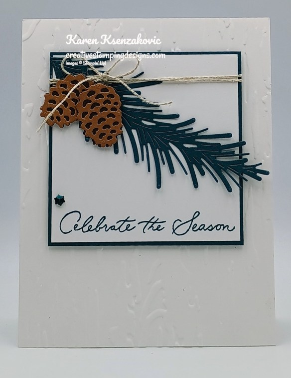 Stampin' Up! Delicate Pines CAS 2 creativestampingdesigns.com