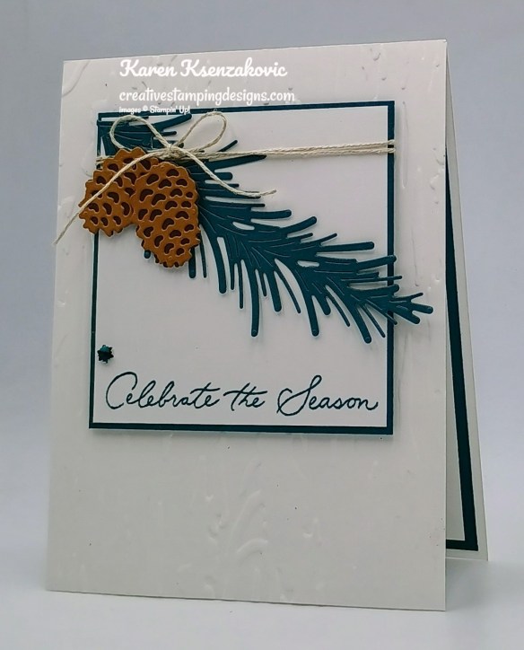 Stampin' Up! Delicate Pines CAS 4 creativestampingdesigns.com