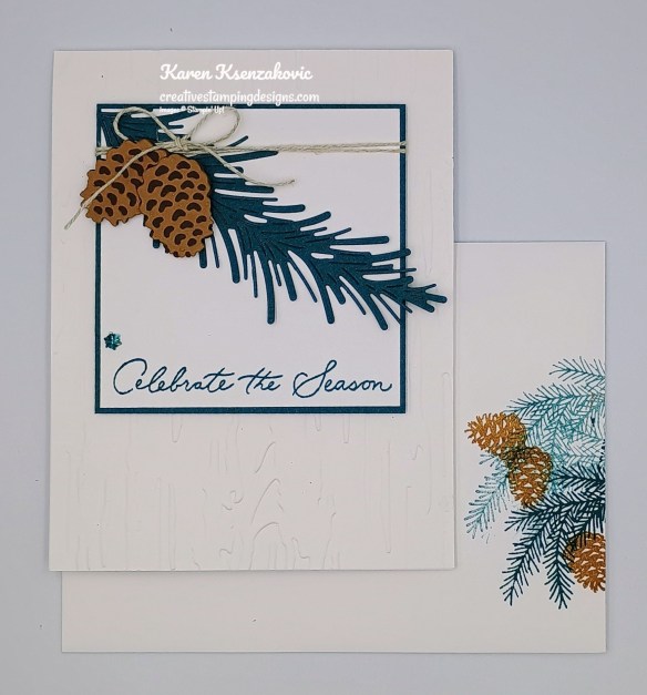Stampin' Up! Delicate Pines CAS 6 creativestampingdesigns.com